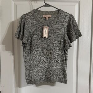 NWT Philosophy Women's Short Sleeve Gray/Sage Top